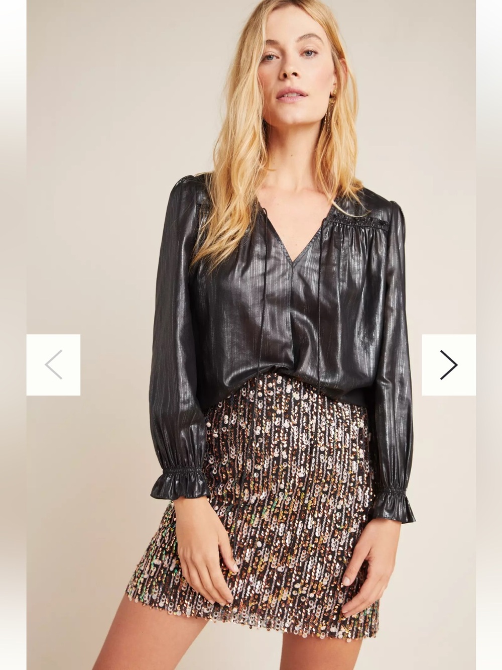 Anthropologie Corey Lynn Calter Sequin Mini Skirt